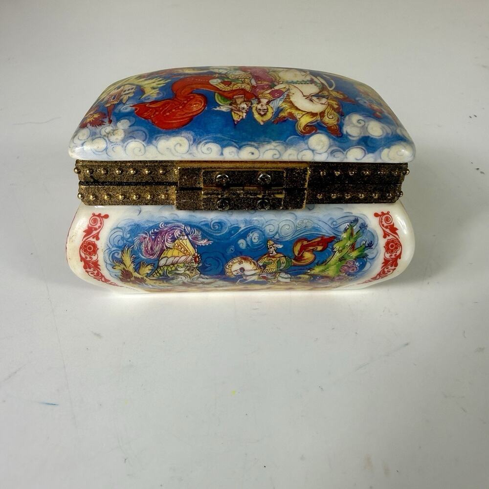 Lucy Maxym Fairy Tale Fantasies Ruslan & Ludmilla Porcelain Trinket Box #66 - Picture 4 of 7
